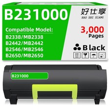 B231000 Toner Cartridge Compatible for Lexmark B2338 B2442 B2546 B2650 MB2338 picture