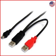 StarTech 6ft USB 2.0 Y Cable - Dual USB-A to Mini-B for Fast Data Transfer picture