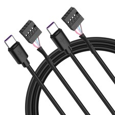 MEIRIYFA USB 2.0 9Pin 10Pin Header to C Adapter Cable,IDC Black picture