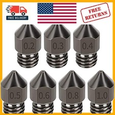 Durable Tungsten MK8 Nozzle Pack: 7 Sizes for Ultimate 3D Printing Versatility picture