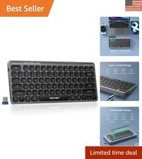 Rechargeable Wireless Keyboard: Lightweight & Quiet, Multi-Device Compatibility picture