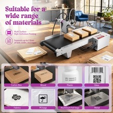 Inkjet Coding Machine with Mini Conveyor Belt for Barcodes QR Codes Logos Labels picture