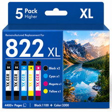 822xl 5PK Replacement Workforce Pro WF-3820 WF-3823 WF-4820 WF-4020 picture