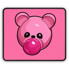 Pink Bubble Bear Gaming Mouse Pad | Cute Kawaii Controller Desk Mat picture
