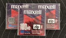 Maxell 100 MB DOS Formatted Zip Disks 3 - Pack - NEW  Individually Sealed picture