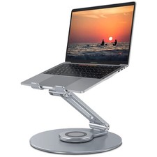 OMOTON Adjustable Laptop Stand with 360 Rotating Base, Ergonomic Laptop Riser... picture