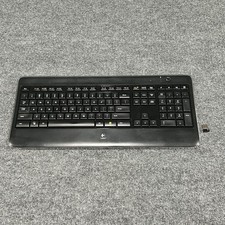 Logitech K800 Wireless Keyboard w/ USB Receiver - Functional Backlight - Tested picture