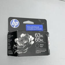 Original HP 63XL / 65XL Black High Yield Ink Cartridge HP 63/65 63, 65, 02/2028 picture