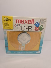 MAXELL 700MB 30pk Color CD-R 80 Min Individual Cases  NEW Sealed. picture