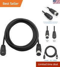 9.8ft Tangle-Free 6 PIN DIN Adapter - Essential for Audio and Video Applications picture