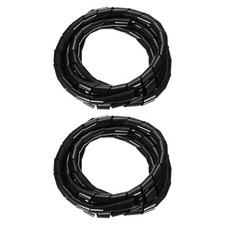 2pcs Spiral Cable Wrap, 9Ft - 3/4-Inch 2.8M- 20mm Spiral Wire Cord Cover, Black picture