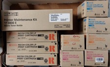 Lot of 9 Assorted Ricoh Type 160 Toners plus maintenance kit picture