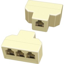 2Pack Phone Splitter 3 Way Telephone Adapter for Landline and Fax picture