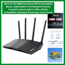RT-AX1800S Extendable WiFi 6 Router - Secure, Fast, and Flexible Connectivity picture