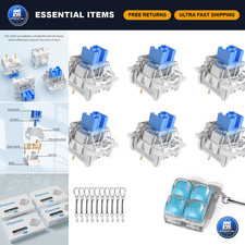 150pcs Blue Mechanical Keyboard Switches - Clicky, RGB, 3-Pin, Dustproof, DIY picture