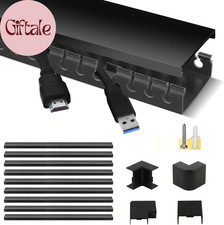 Cable Raceway Kit,  Cable Management System Open Slot Wiring Raceway Duct with C picture