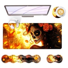 Extended Mouse Pad & Memory Foam Wrist Rest Set 31.5x11.8