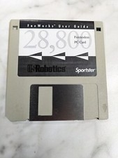 VINTAGE IBM PC DISK MODEM CARD SPORTSTER USROBOTICS 28,800 FAXWORKS USER GUIDE picture