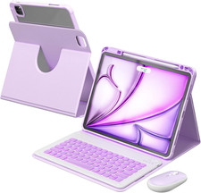 YBING for Ipad Air 13 Inch & Pro 12.9 Case with Keyboard - Mouse, 7 Colors Backl picture