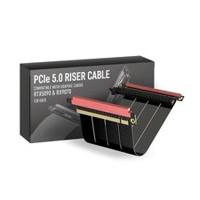 LINKUP PCIe 5.0 Riser Cable Vertical GPU Mount Double Reverse, 14cm AG-P5-3SR-01 picture