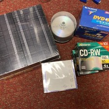 Cd DVD Rw Blank Disc And Case Lot  Read picture