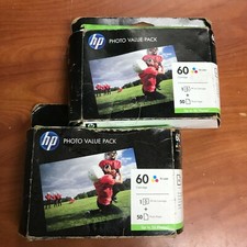 LOT OF 2 Genuine HP 60 Tri-Color Ink  Sealed Box Expired 10/2010 CG845AN  picture