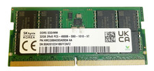 SK HYNIX 32GB 2Rx8 PC5 4800B DDR5 SODIMM Module Laptop RAM HMCG88AEBSA095N picture