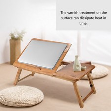 Eco Friendly Bamboo Laptop Desk Foldable Height Computer Stand with H picture