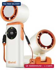 6000mAh Portable Handheld Fan with Ice Cooling, 199 Levels Stepless Speed, 20H L picture