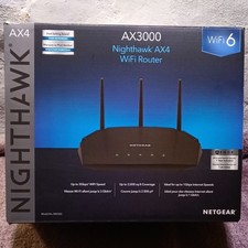 NETGEAR Nighthawk AX4 WiFi 6 AX3000 Router, 4 LAN 1Gbps Black RAX36S picture