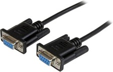 StarTech 2m DB9 RS232 Serial Null Modem Cable, F/F, Black (SCNM9FF2MBK) picture