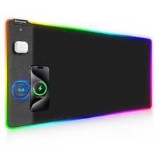 Wireless Charging RGB Gaming Mouse Pad, Mat with 15W 800x400x4MM, Black picture