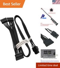 SATA Power Cable for EVGA GQ V1 Series Semi Modular PSUs, 6 Pin to 3X 15 Pin ... picture