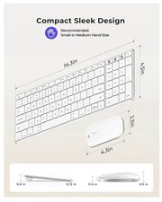 Seenda wireless keyboard and mouse Bluetooth Combo SKM64-2 for MAC picture