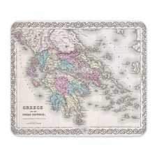CafePress Vintage Map Of Greece (1855) Mousepad  (1550356144) picture