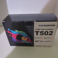 Officenter Refill Ink Bottles T502 10 Bottles Combo Pack Bk 140ml Vivid 70ml picture