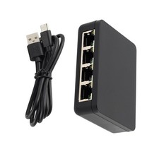 New 1/4 1000Mbps ABS RJ45 LAN Network Splitter Adapter With USB Power Cable picture