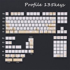Backlit Keycap Set 135/108PCS 5 Sides Dye Sub Embroidery for Mechanical Keyboard picture