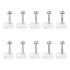 100pcs Single Coaxial Cable Clips 1/4