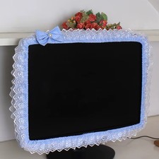 Lace Fabric Computer Frame Cover Monitor Screen Dust Cover With Elastic Pen picture