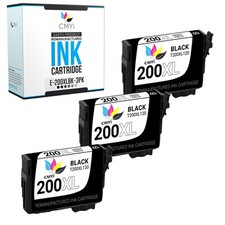 3PK CMYi Replacement 200XL Black Ink Cartridges for Epson Expression XP410 XP200 picture
