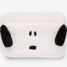 Peanuts Snoopy Faux Fur Laptop Case White Plush 14