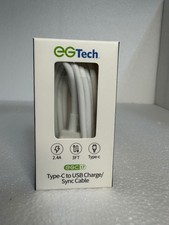 EGTech EGC17 Type-C to USB Charge Sync Cable 3FT 2.4A White picture