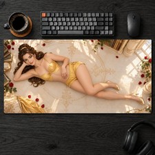 Belle Large Deskmat Gaming Mousepad Extended Computer Desk Pad picture