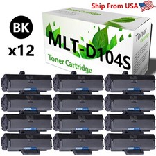 12PK Compatible MLT-D104S D104S Toner Cartridge For ML-1660 Laser Printers picture