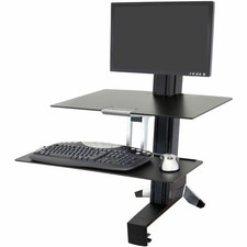 Ergotron WorkFit-S, Single LD Workstation with Worksurface (black) picture
