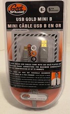 Geek Squad USB Gold Mini B Cable 6 Feet Includes Cable Customizer Rings Sealed picture