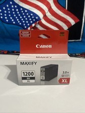 GENUINE Canon Maxify 1200 BK XL Black Ink Jet Cartridge NEW SEALED 5 picture