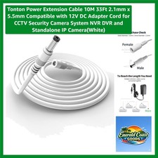 Power Extension Cable 10M 33Ft 2.1mm x 5.5mm Compatible with 12V DC Adapter C... picture