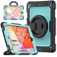 Fr iPad 5/6/7/8/9th Gen Air Pro Mini Case Kids Shockproof Cover Portable Handle. picture
